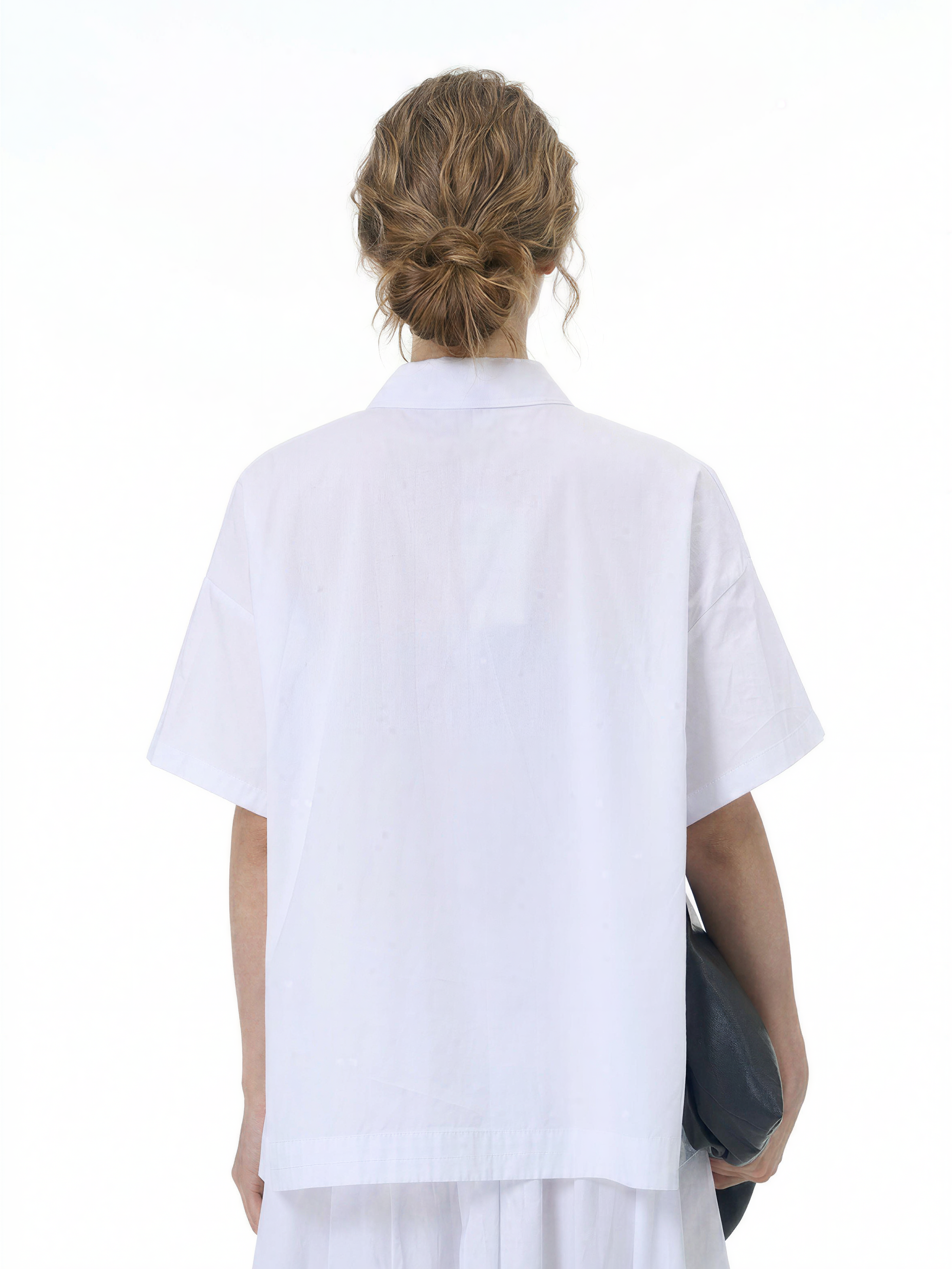 Oversized Cape Short Sleeve Shirt 31862